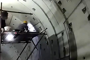 大连地铁堵漏现场视频